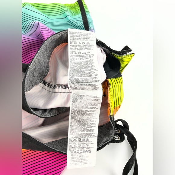 Hurley Shoreline Swim Trunks Size 16/28 | Neon Ombre Stripe Board Shorts - Picture 9 of 13